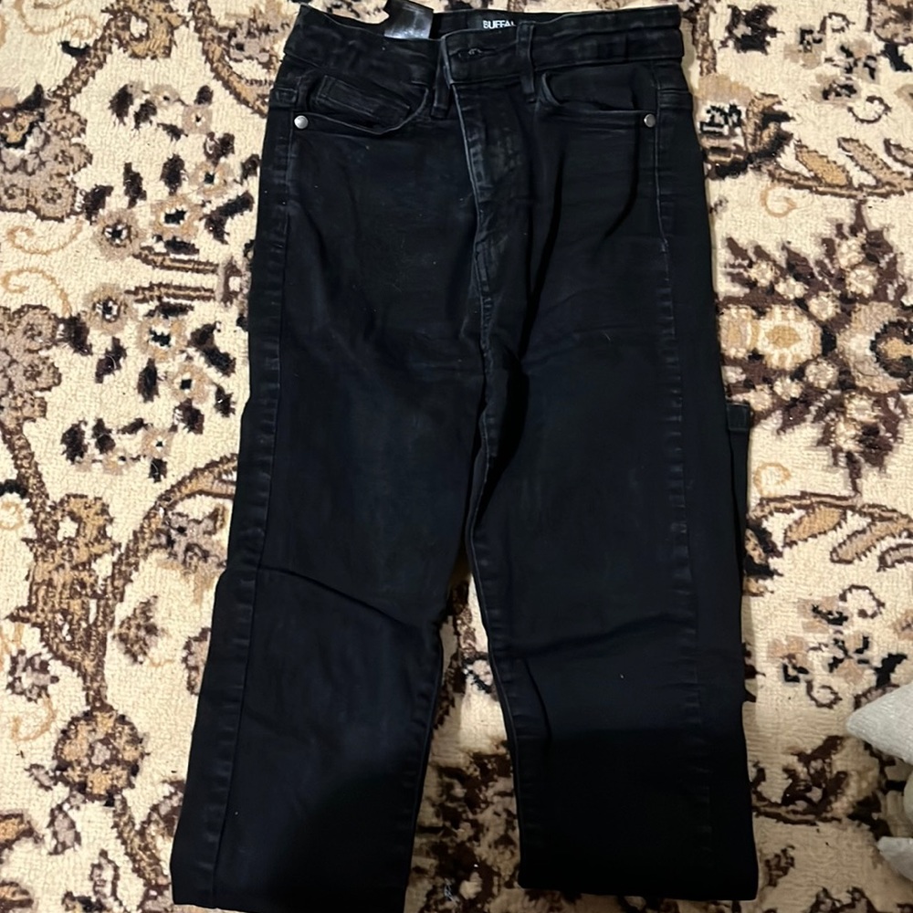 Black high risen buffalo David Bittion jeans.